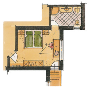 Doppelzimmer SUPERIOR 25 m&sup2;